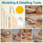 Amrules Clay Tools Kit, Practical Polymer Sculpting Tool Kit, Air Dry Clay Tool - Image 6