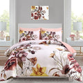 Luxudecor Floral Comforter Set King Size 7 Piece, Blush Flower Bed in a Bag by Luxudecor