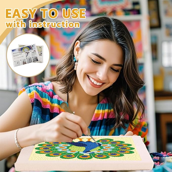 Doodlream Vibrant Peacock Needle Kit - Image 3