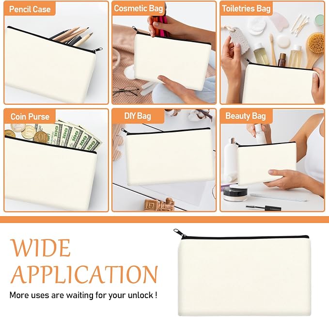 Legigo Blank Canvas Bag Zipper Pouch Makeup Bags Bulk - Image 5