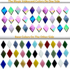 Magic Iridescent Mosaic Tiles for Crafts, 530 Pieces Colorful Stained Glass - Image 3