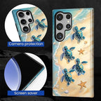 for Samsung Galaxy S23 Ultra Case, Sea Turtle Beach Pattern Glossy 2 in 1 - Image 5