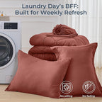 HEVUMYI Terracotta Twin Comforter Set - Image 7