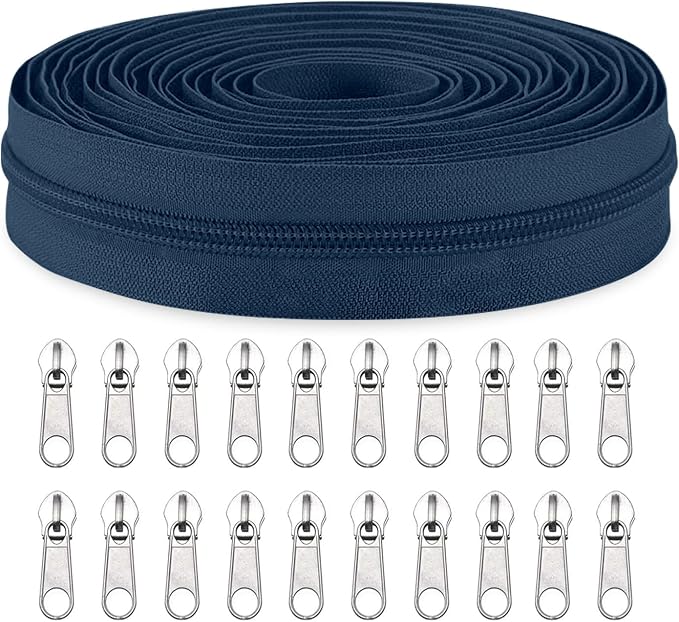 Sawoake #5 Nylon Coil Zippers by The Yard Bulk 10 Yards by Zipper