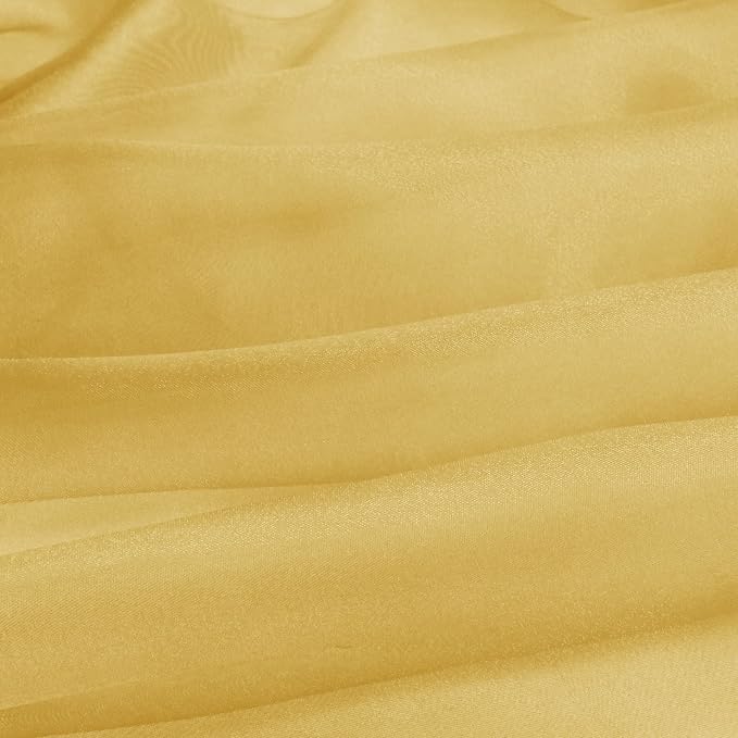 VACVELT Gold Sheer Organza Fabric by The Yard 60" Wide | Semi-Transparent - Image 7