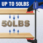 WORKPRO 6" Mini Bar Clamps for Woodworking, One-Handed Clamp/Spreader, Wood - Image 4