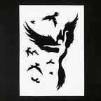 TIAMECH A4 Reusable Phoenix Flying Birds Stencil - Image 2