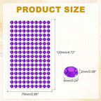 HARFINGTON 5 Sheet/800pcs Rhinestone Adhesive Stickers Self Adhesive Acrylic - Image 2