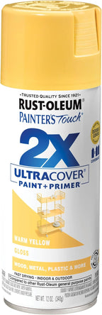 Rust-Oleum Painter's Touch 2X Ultra Cover Spray Paint, Gloss Warm Yellow | by Rust-Oleum