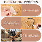 8PCS Acrylic Router Templates for Woodworking, 6 Clear Charcuterie Board - Image 4