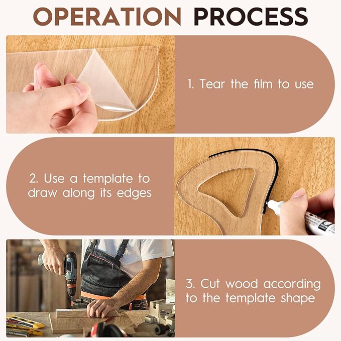 8PCS Acrylic Router Templates for Woodworking, 6 Clear Charcuterie Board - Image 4