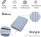 Pico Textiles 4 Yards Bolt Light Blue Tartan Plaid Flannel Fabric - Image 5