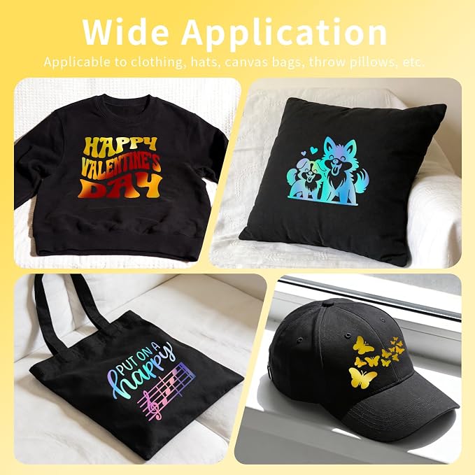 Holographic HTV Heat Transfer Vinyl, Iron on Transfers - Image 6