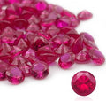 50Pcs Loose Synthetic Ruby Stone Bulk Wholesale Round Brilliant Cut Diamon by Gryrigns