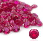50Pcs Loose Synthetic Ruby Stone Bulk Wholesale Round Brilliant Cut Diamon by Gryrigns