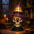 Resin Black Cat Witch Hat Table Lamp by Unknown