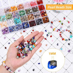 Crystal Chips Beads for Ring Making, 28 Colors Gemstone Beads for Jewelry Making - Image 4