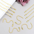 Lemonkey 100Pcs Ball Beads Chains Bulk, 4 Inch Dog Tag Metal Small Chains - Image 6