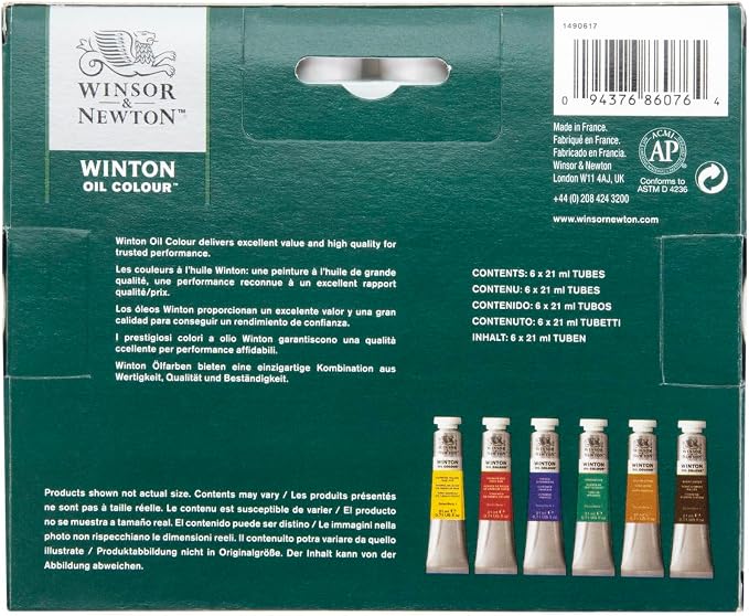 Winsor & Newton Winton Oil Color Paint, Intro Set, 6 x 21ml Tubes, 0.73 Fl Oz - Image 12