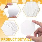 250 PCS 1.5" White Hexagon Piecing Paper Templates, Quilting Templates - Image 3
