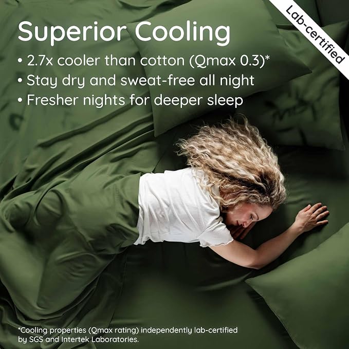 Bambaw 100% Viscose Derived from Bamboo Fitted Sheet Twin Size, 15’’ Deep - Image 3