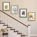 LUCKYLIFE 8x10 Picture Frame Set of 4, Rustic Brown Picture Frames - Image 6