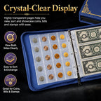 ANKHOH Zippered Coin Collection Book, 200 Pockets and 30 Bill Sleeves | PU - Image 9