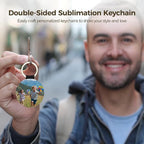 Homaisson Sublimation Keychain Blanks, Double-Sided PU Leather Keychains - Image 2