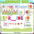 Spring is in The Air Bulletin Board Set Colorful Floral Butterfly Photo Craft - Image 2