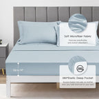 Love's cabin Twin XL Comforter Set Light Blue, 5 Pieces Twin XL Bed in a Bag - Image 4