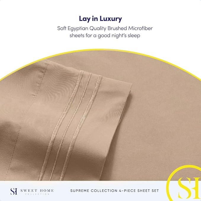 Twin XL Sheets - Breathable Luxury Sheets - 1800 Supreme Collection Extra Soft - Image 6