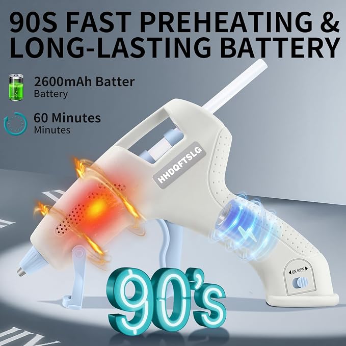 Cordless Hot Glue Gun, Fast Preheating - Image 3