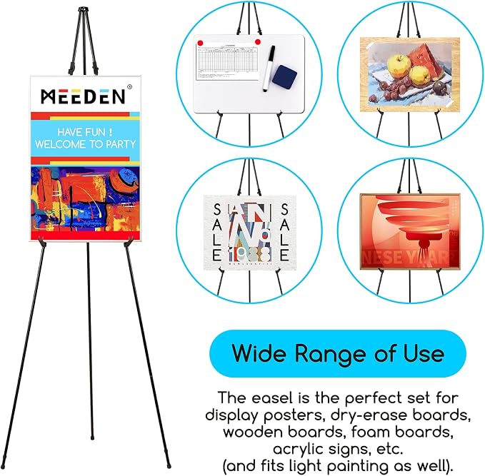 MEEDEN Easel Stand for Painting and Display: 63" Art Metal Easel Sign Stand - Image 5