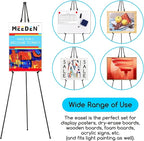 MEEDEN Easel Stand for Painting and Display: 63" Art Metal Easel Sign Stand - Image 5