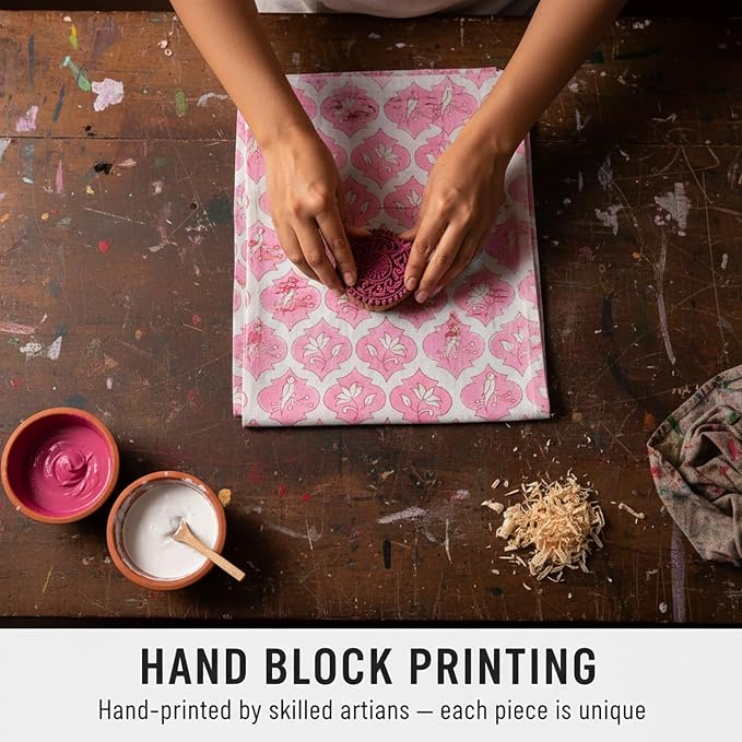 E-Tailor® Hand-Block Printed Pre-Cut Cotton Fabric Ideal - Image 5