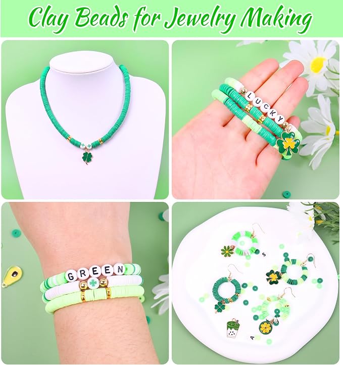 Wuollgess 3500 PCS Green Clay Beads - Image 4
