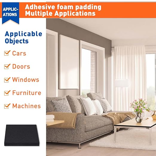 MAGZO 4Pcs Adhesive Foam Padding 1/2 in Thick X 12 in X 8 in | Closed Cell - Image 7