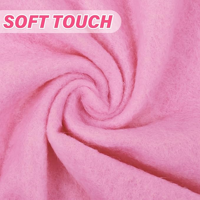 XSEINO 13 Rolls Pink Felt Fabric, Fit - Image 3