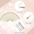 Junkin 1400 Pcs Eye Pins Mix Jewelry Findings 0.63 * 0.79 * 1.18 in Open Eye - Image 2
