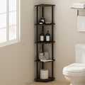Furinno Turn-N-Tube Storage Shelves, 5-Tier Book Shelf, Corner Shelf, Toolless by Furinno-FitsYourSpaceFitsYourBudget