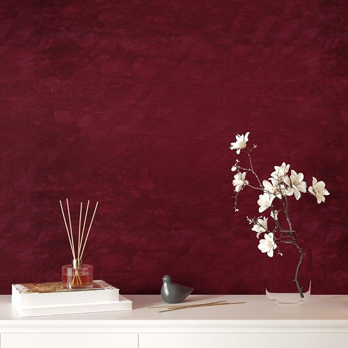 CHIHUT 12''x100'' Dark Red Self Adhesive Velvet Flocking Liner Sheet Soft - Image 7