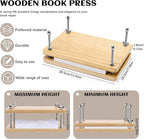 JUPEAN Book Press—7.9”x11.6” Wooden Book Binding Press Bookbinding Kit Flower - Image 2