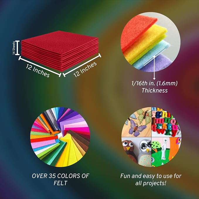 FabricLA Acrylic Felt Sheets for Crafts - Image 3