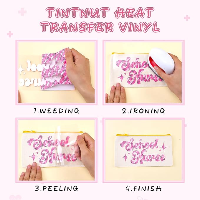 Tintnut Hospital Nurse Heat Transfer Vinyl, easy cut & weed, stretch washable - Image 4