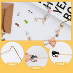 361 Pcs Metal Bookmarks Making Kit DIY Metal Bar Beadable Bookmark Kit | DIY - Image 3