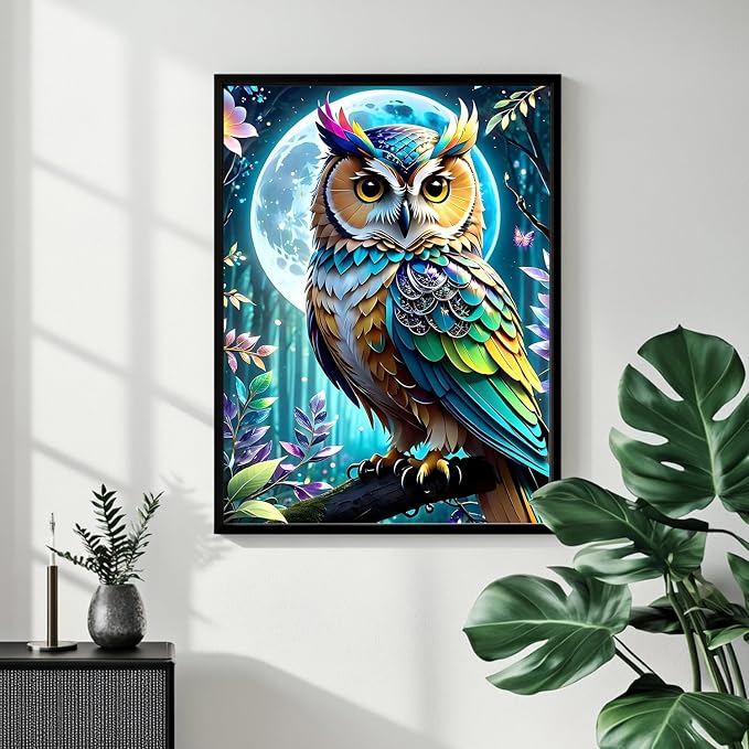 Paint by Numbers Kit for Adults, Owl Paint by Numbers Kit for Adults Beginners - Image 8
