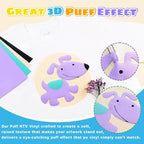Puff Vinyl Heat Transfer-18 Pcs Puff HTV Heat Transfer Vinyl Sheets Assorted - Image 2