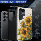 for Samsung Galaxy S25 Ultra Case, Sunflowers Bees Pattern Glossy 2 in 1 - Image 3