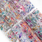 ONEART | 10 Pieces Bohemian Printed Clear PVC Vinyl Sheets, A4 Size See Through by ONEART