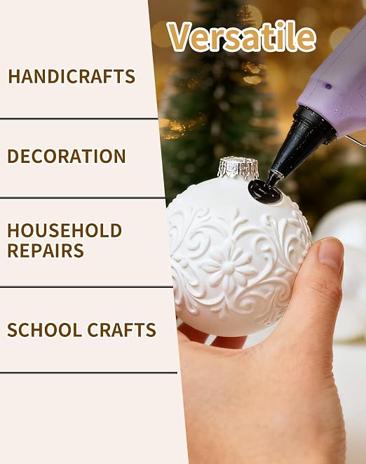 Black Full Size Hot Glue Sticks, 7.9" x 0.43" Glue Gun Sticks | Perfect - Image 5